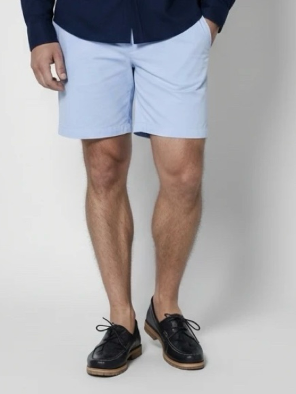 Roundtree & Yorke Men's Performance Light Blue Chino Shorts